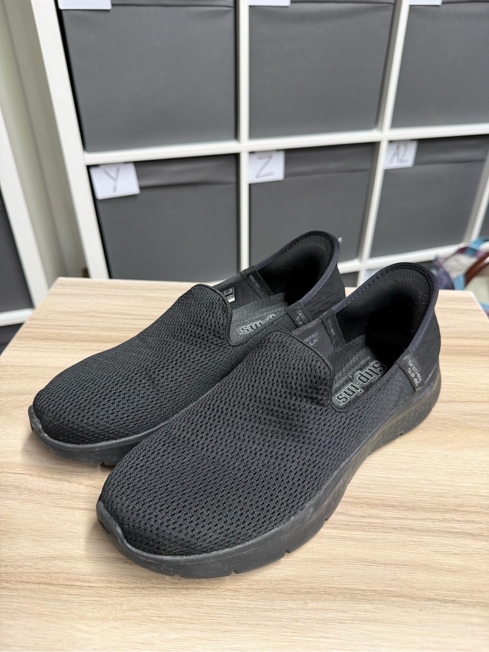 Skechers Go Walk Flex Black Slip-On Mesh Comfort Sneakers